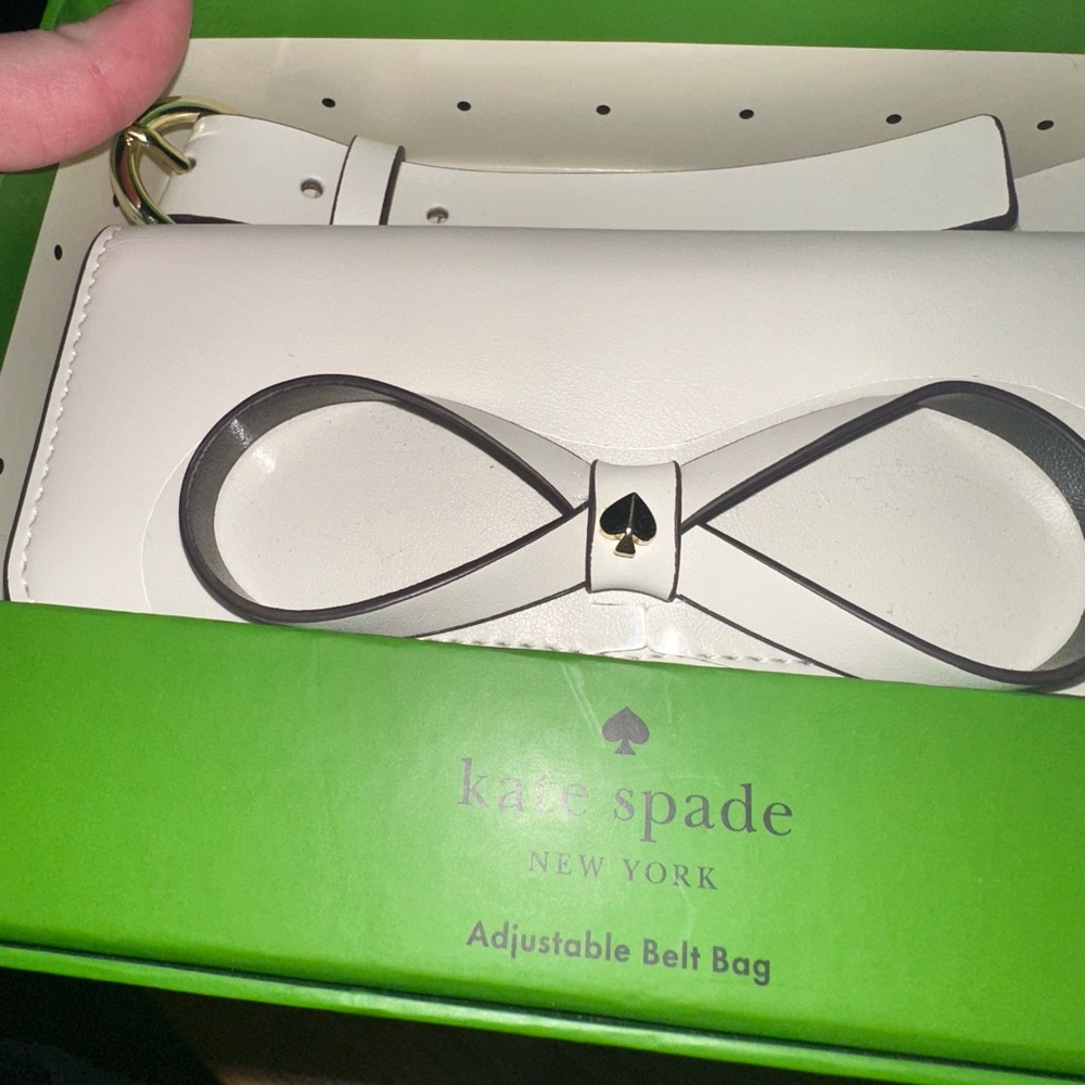 Kate Spade White Belt Bag with Bow Detail - Picture 3 of 4
